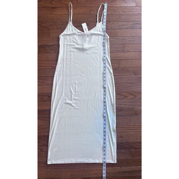 Joah Brown V Neck Dress XS/S Dune rib NWT Ribbed Adjustable Straps - Picture 8 of 14
